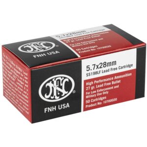 FEDERAL FNH USA 5.7X28MM AMMO 27 GRAIN JACKETED HOLLOW POINT – SS198LF