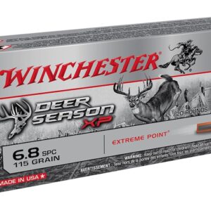 Winchester Deer Season XP Ammunition 6.8mm Remington SPC 120 Grain Extreme Point Polymer Tip 500 rounds