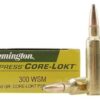 Remington Core-Lokt Ammunition 300 Winchester Short Magnum (WSM) 150 Grain Core-Lokt Pointed Soft Point 500 rounds