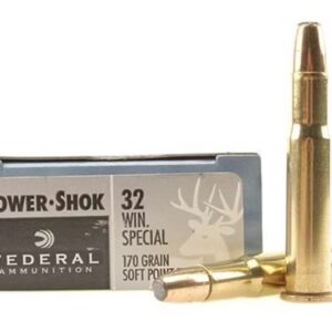 Federal Power-Shok Ammunition 32 Winchester Special 170 Grain Soft Point Flat Nose 160 Rounds